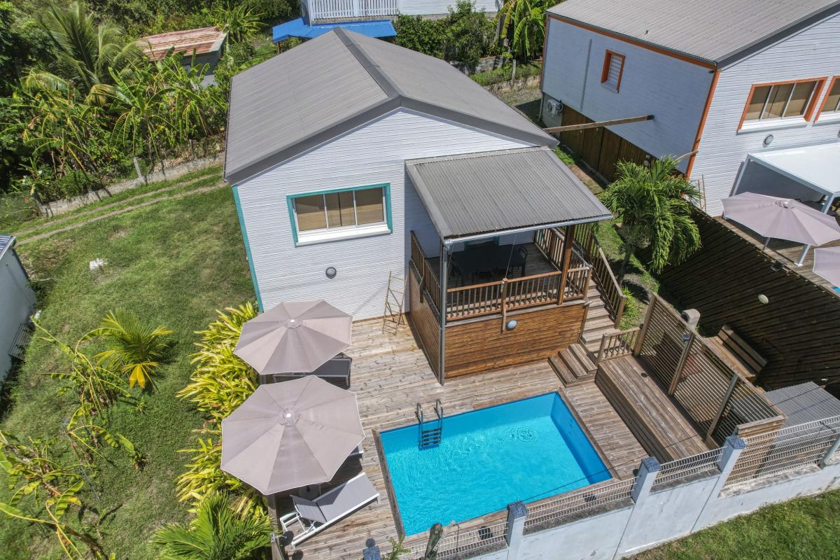 Location villa piscine vue mer Vieux Habitants Guadeloupe_Vue du ciel