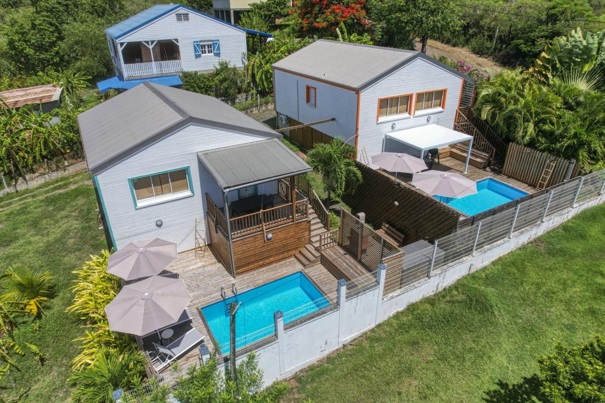 Location villa piscine vue mer Vieux Habitants Guadeloupe_Vue du ciel
