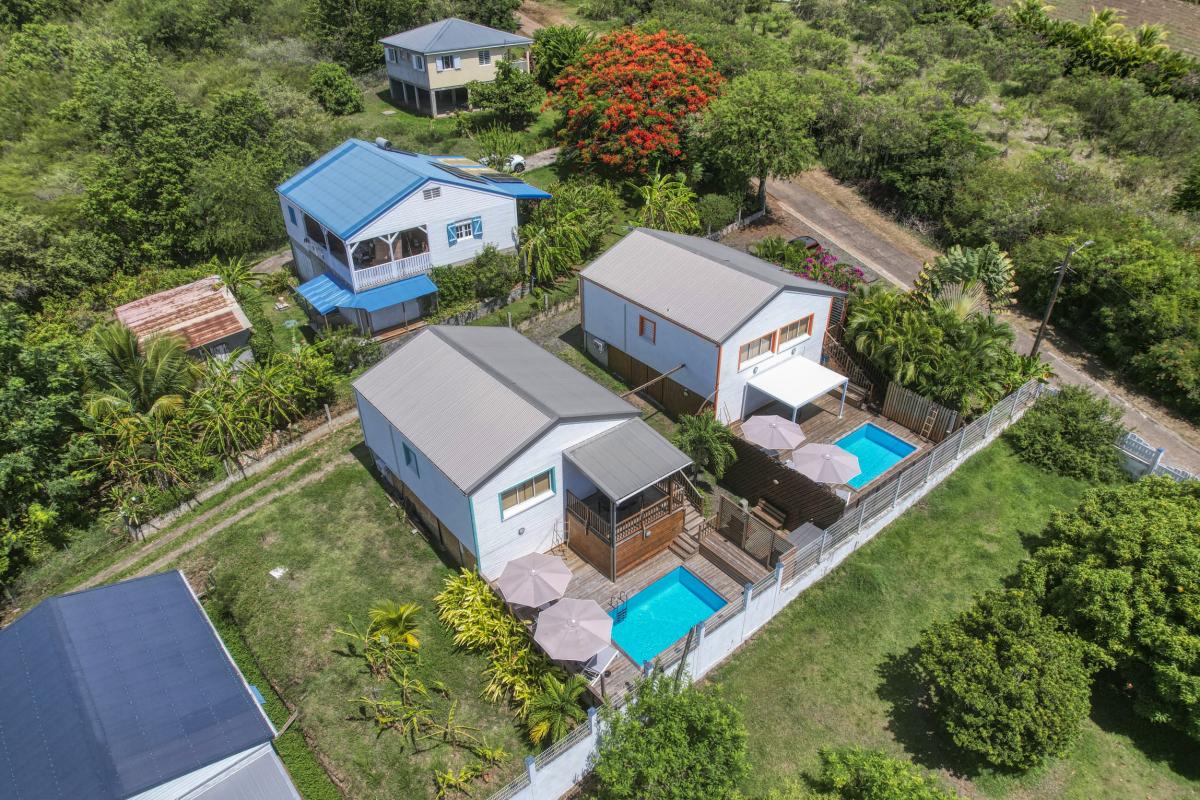 Location villa piscine vue mer Vieux Habitants Guadeloupe_Vue du ciel