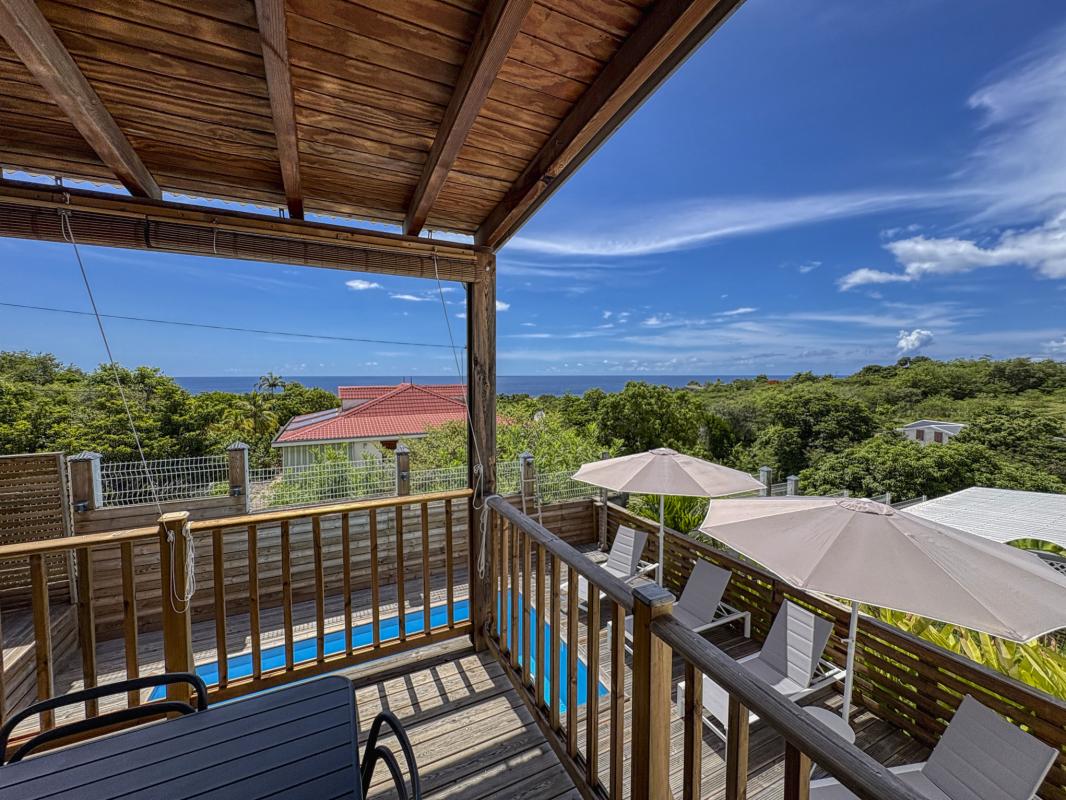 Location villa piscine vue mer Vieux Habitants Guadeloupe_Vue mer