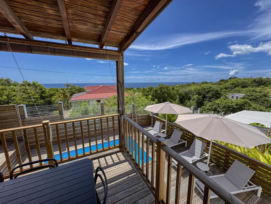 Location villa piscine vue mer Vieux Habitants Guadeloupe_Vue mer