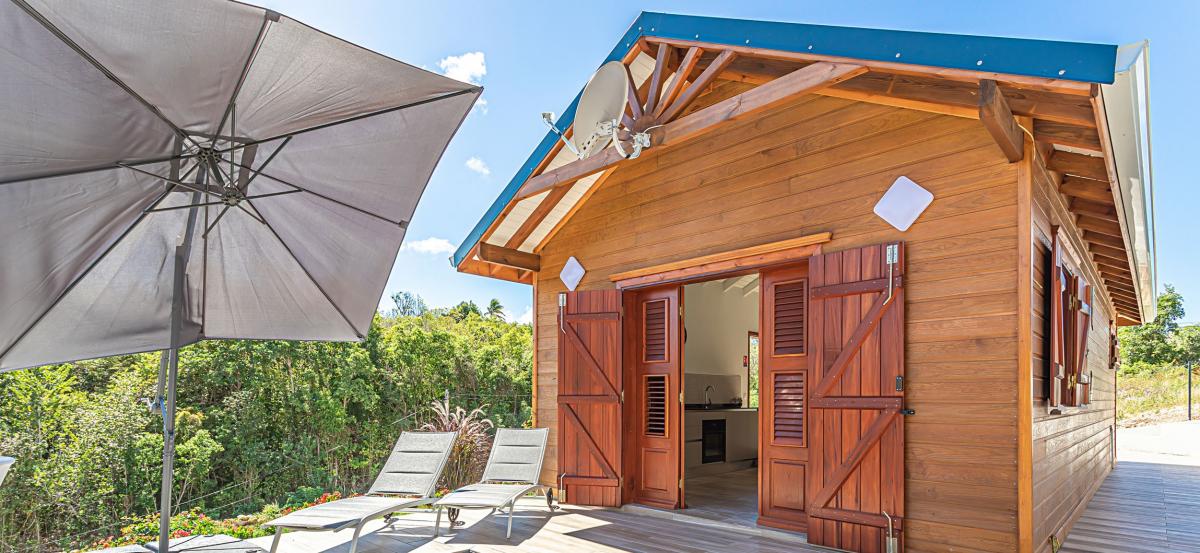 Location bungalow marie galante capesterre guadeloupe - 1 chambre 2 personnes et jacuzzi
