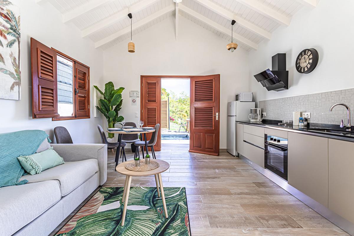 Location bungalow marie galante capesterre guadeloupe - 1 chambre 2 personnes et jacuzzi