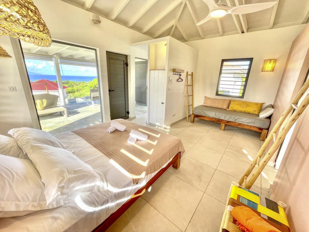 Location bungalow piscine Grand Bourg Marie Galante - Chambre