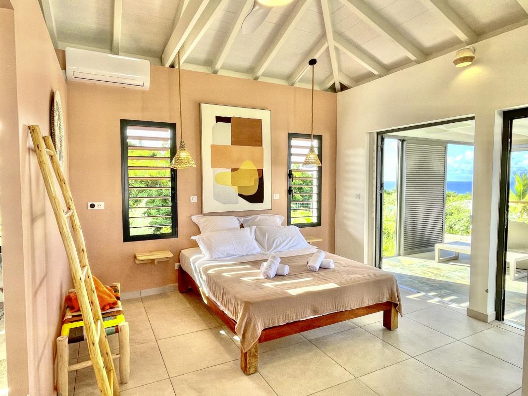 Location bungalow piscine Grand Bourg Marie Galante - Chambre