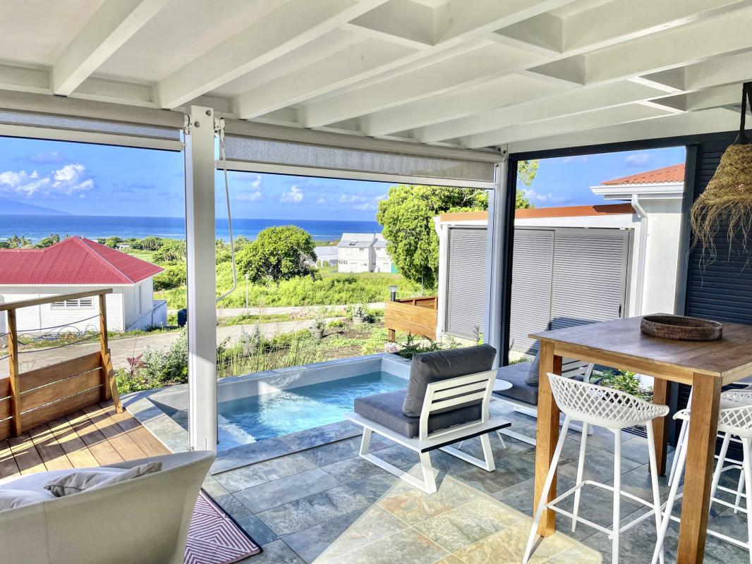 Location bungalow piscine Grand Bourg Marie Galante - Piscine 