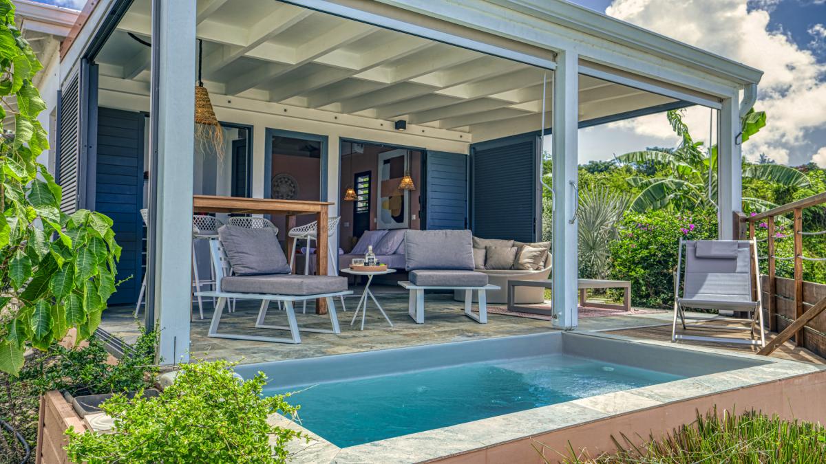 Location bungalow piscine Grand Bourg Marie Galante - Piscine 