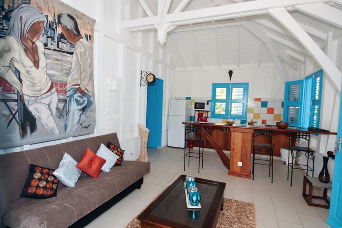 Charming villa in Marie Galante - the living room