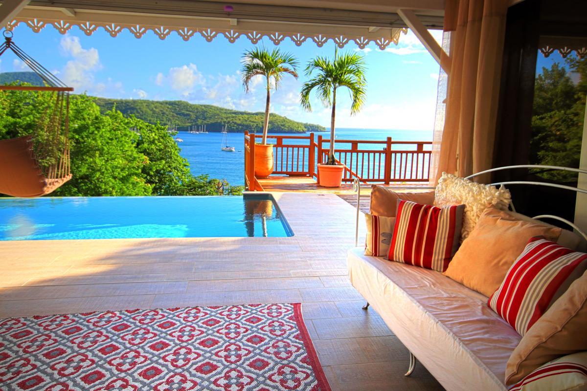 Location villa Martinique - belle piscine vue mer