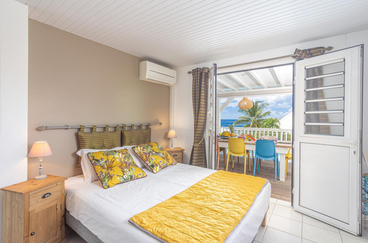 Location villa Martinique - Chambre 2 et terrasse