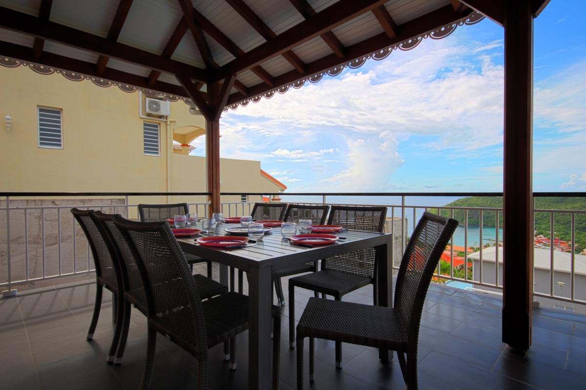 Location villa standing Martinique Vue table