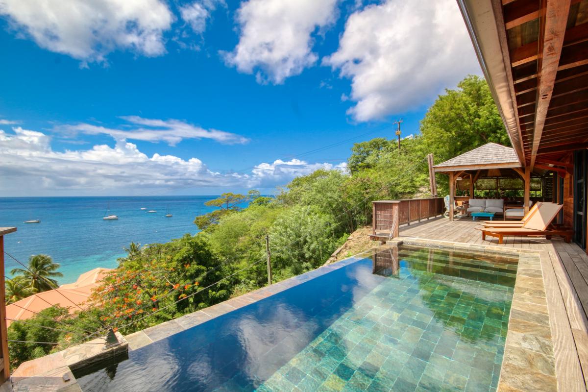 location villa de luxe martinique grande anse vue mer piscine 12 personnes vue piscine 1