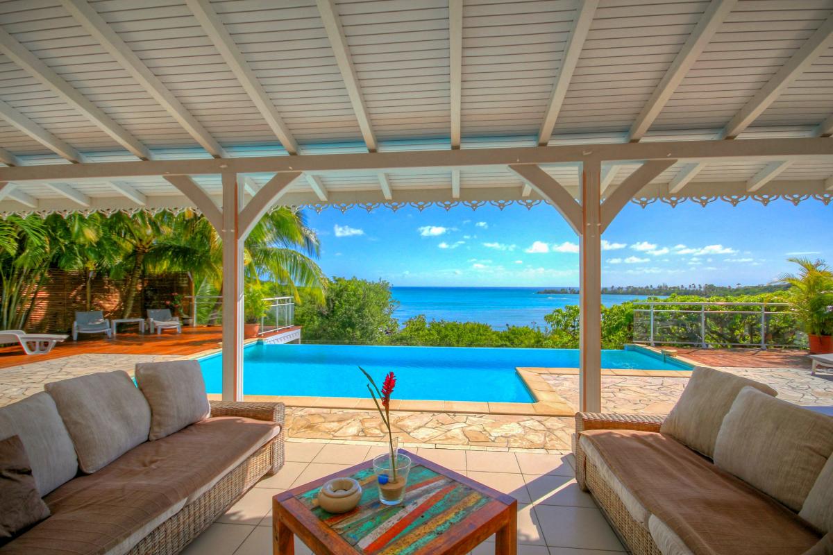 Villa rental Martinique - Swimming pool & Seaview