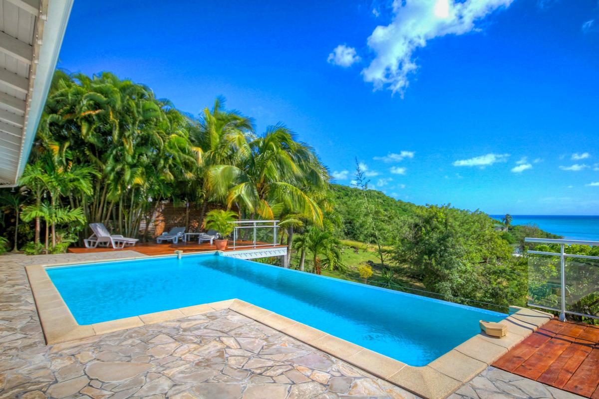 Location villa Martinique - Vue mer et piscine
