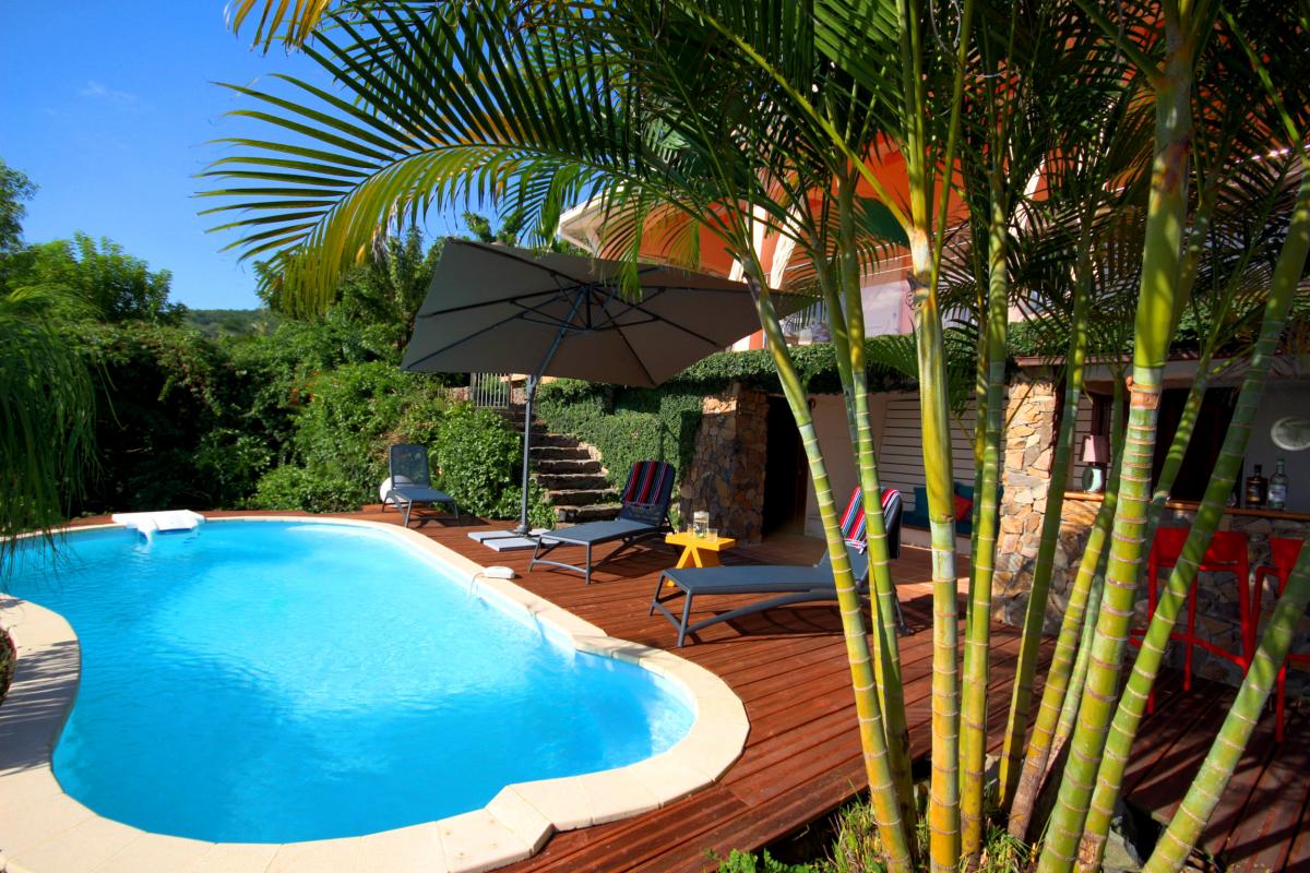 Location villa Martinique - Deck piscine
