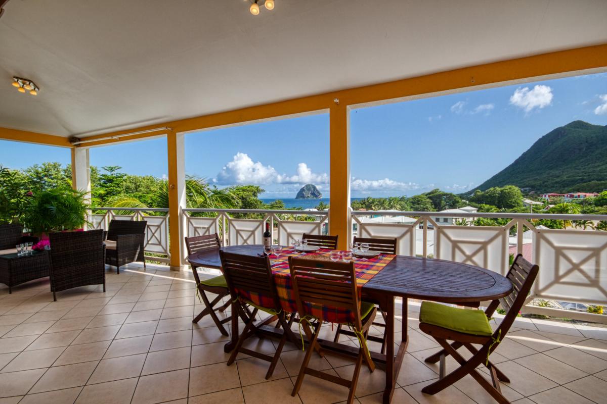 Location maison Martinique - Terrasse et vue mer