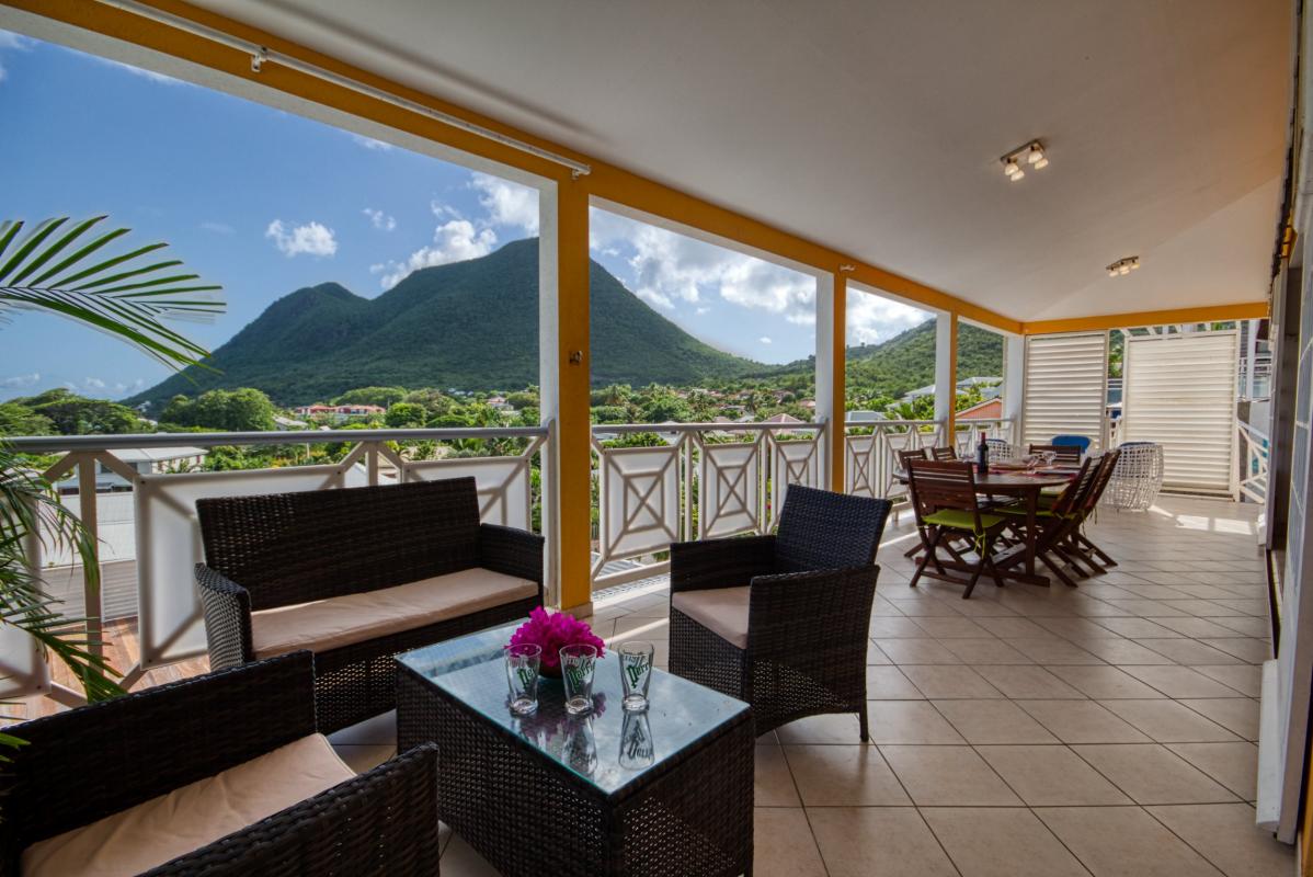 Location maison Martinique - Terrasse vue morne Larcher