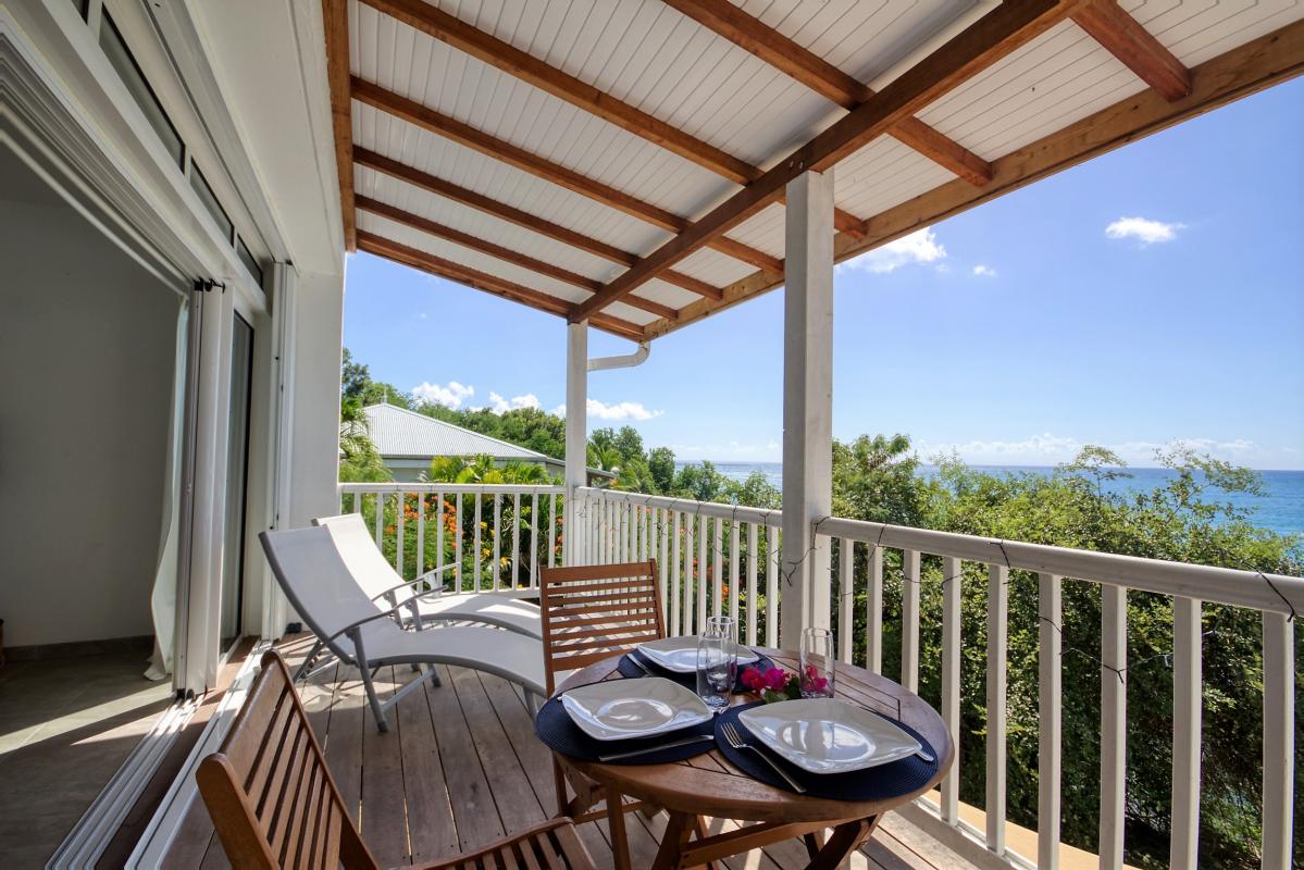 Location vacances Martinique - Studio vue mer le diamant terrasse 2