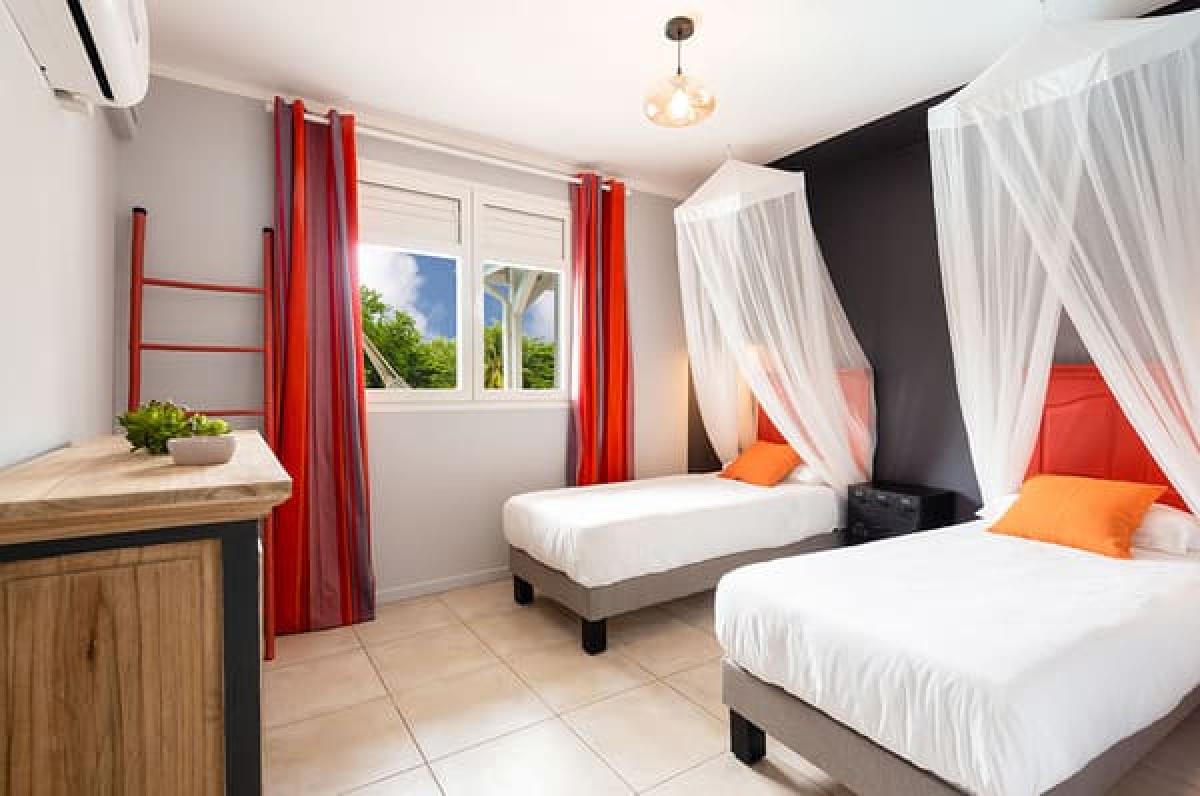 location de villa Martinique 6 personnes Diamant chambre lits twin