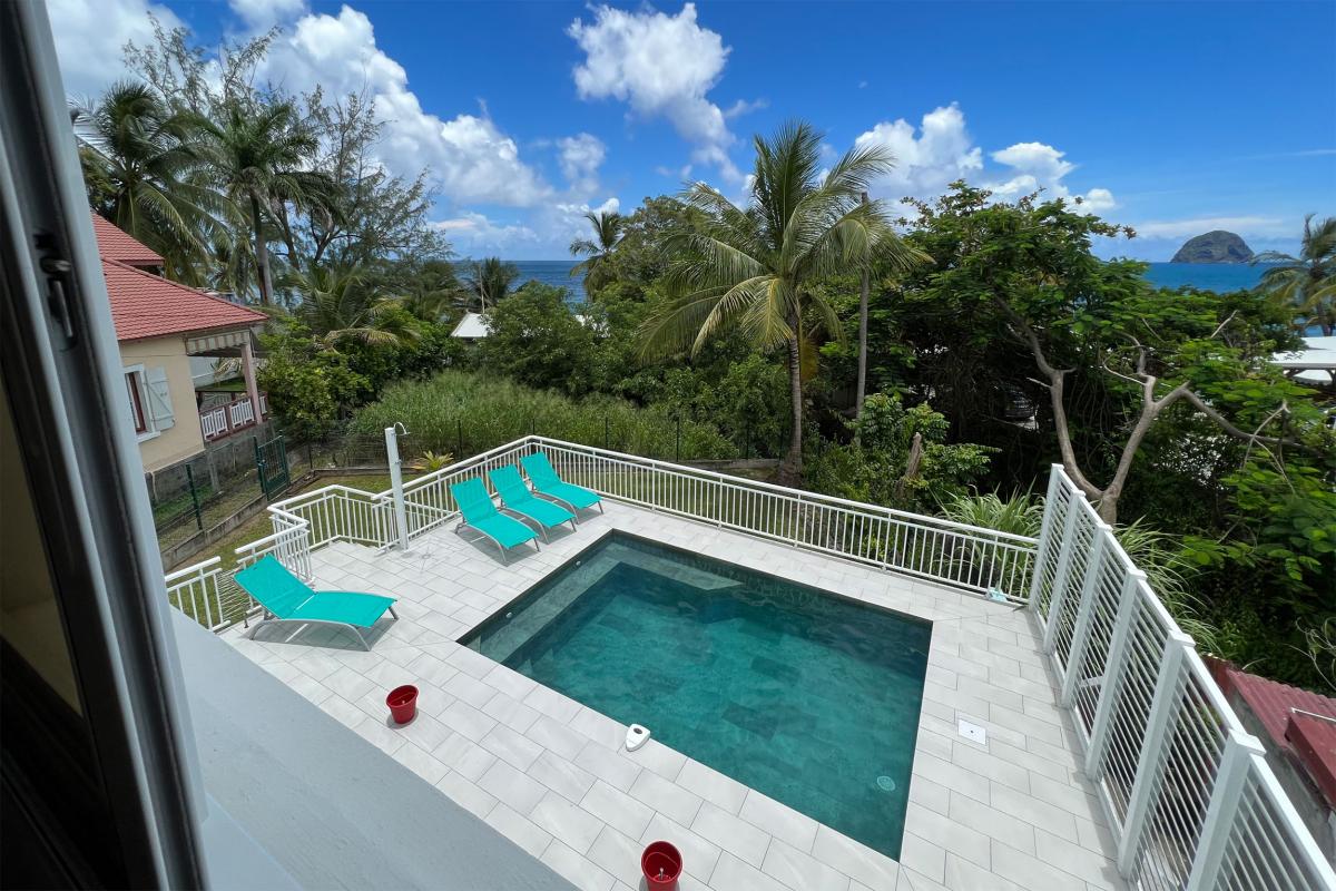 location villa Martinique 8 personnes Le Diamant vue mer piscine