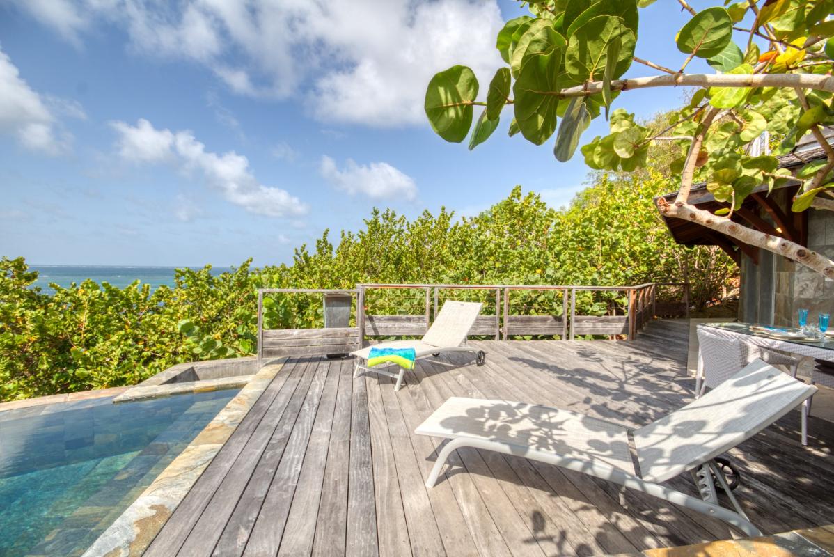 location bungalow martinique terrasse vue mer