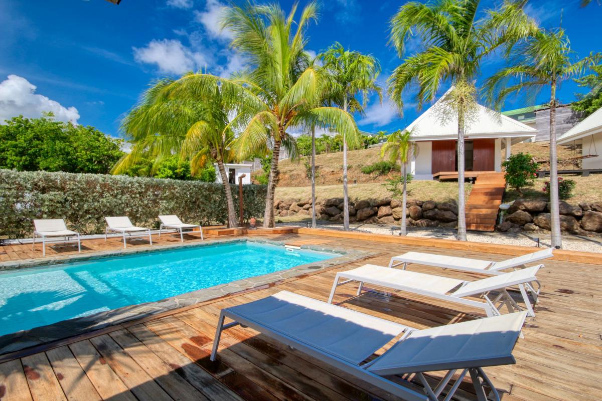 location villa martinique bungalow vue mer piscine