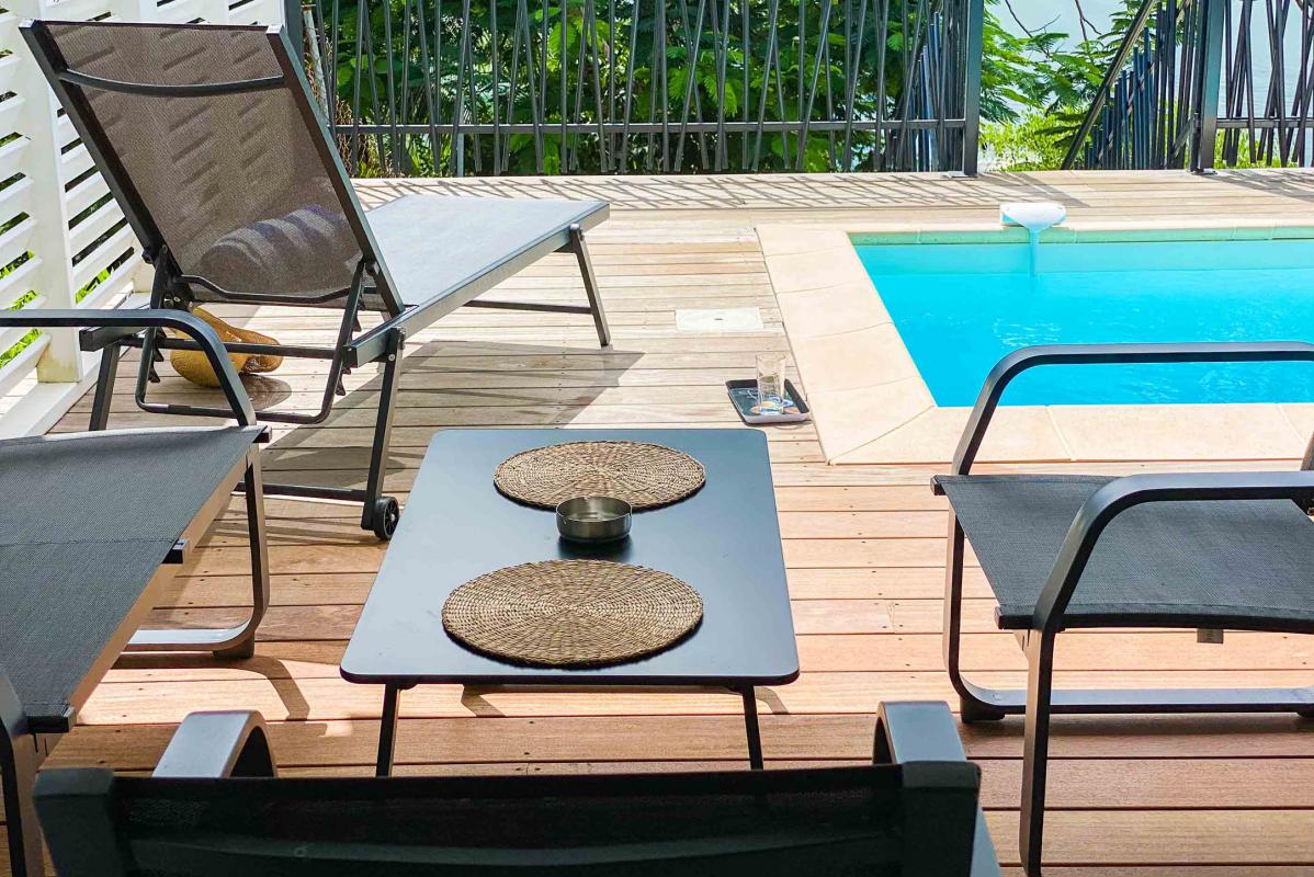 location de villa Martinique vue mer et piscine vue terrasse