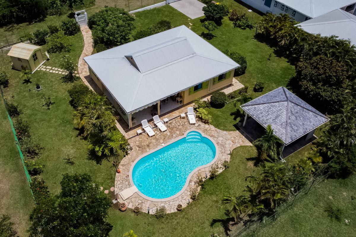 Location villa Martinique - Sainte Anne - Villa vue aérienne