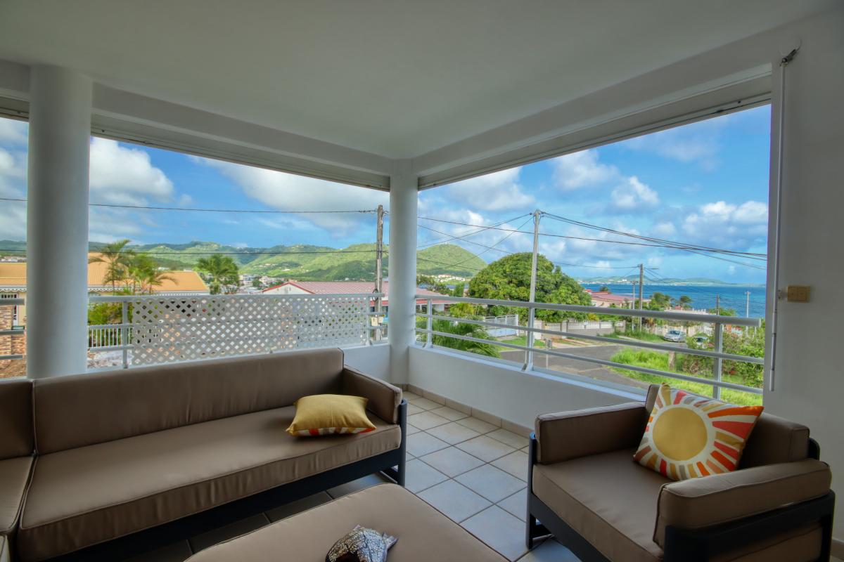 Location appartement vue mer 4 personnes Sainte Luce Martinique terrasse 2