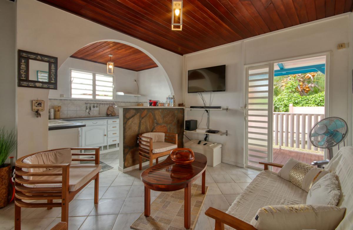 location maison martinique aux trois ilets - séjour vue 1