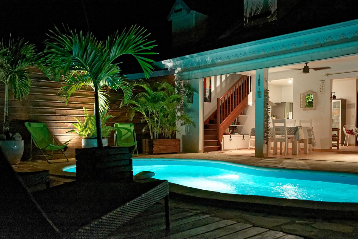 Location villa Martinique - Vue de nuit