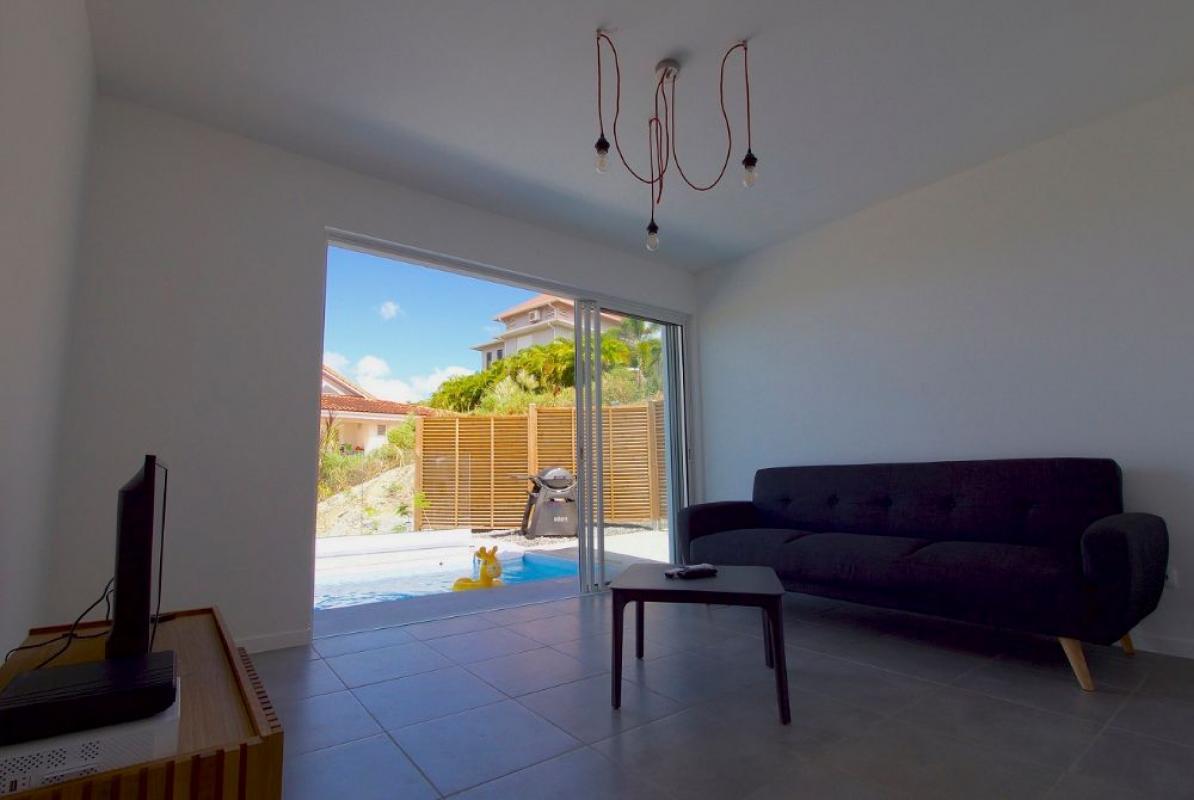Location vacances Martinique - vue mer piscine privative - salon