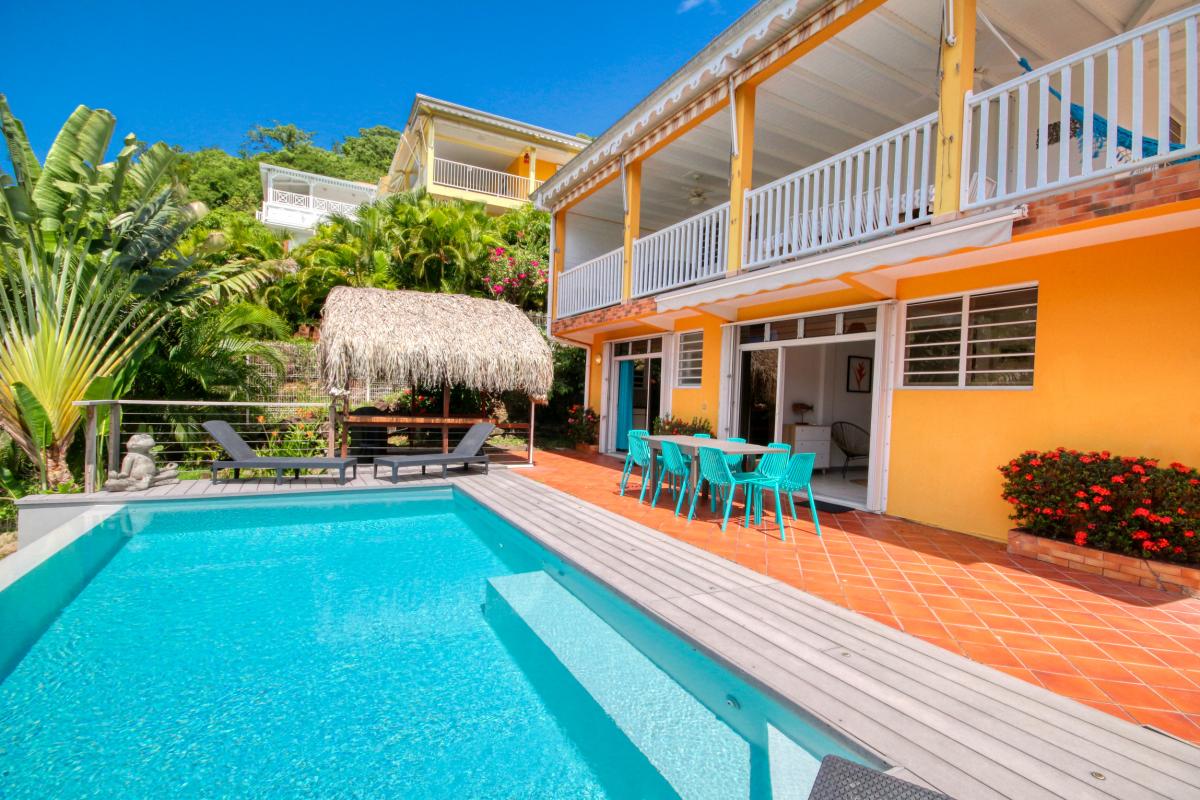 Location villa Trois Ilets Martinique - piscine et carbet