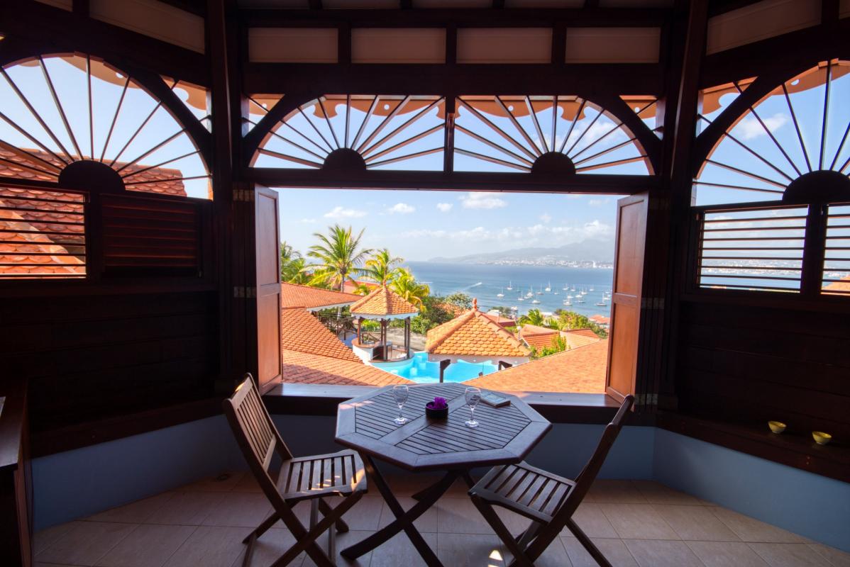 location villa martinique chambre 5 étage terrasse avec vue mer