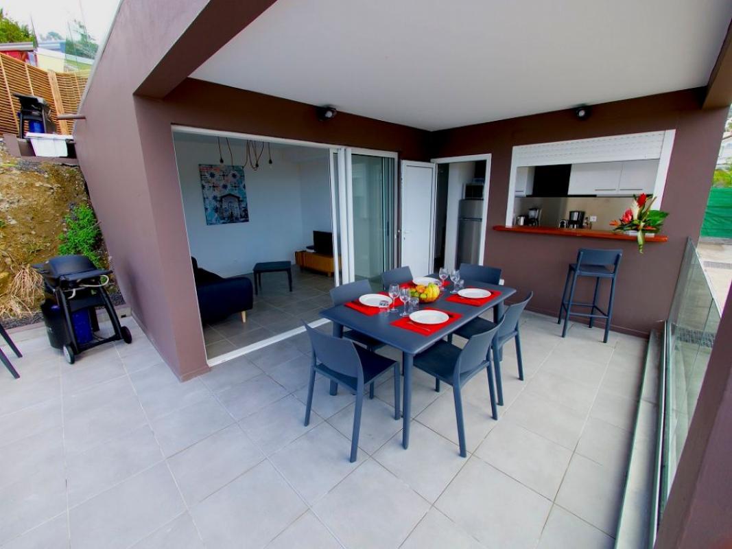 location villa de standing martinique 5 personnes vue mer trois ilets terrasse cuisine