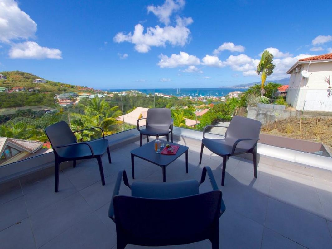 location villa de standing trois ilets Martinique vue mer piscine terrasse