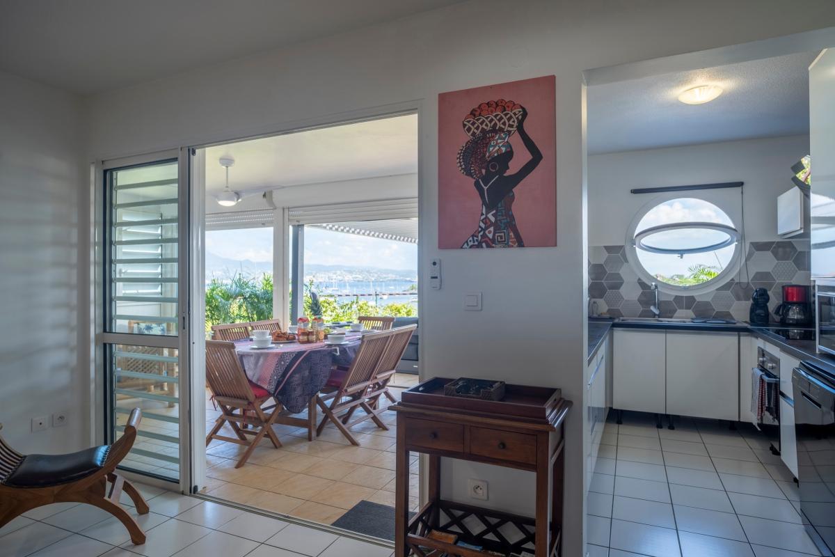 location villa martinique - séjour et espace repas