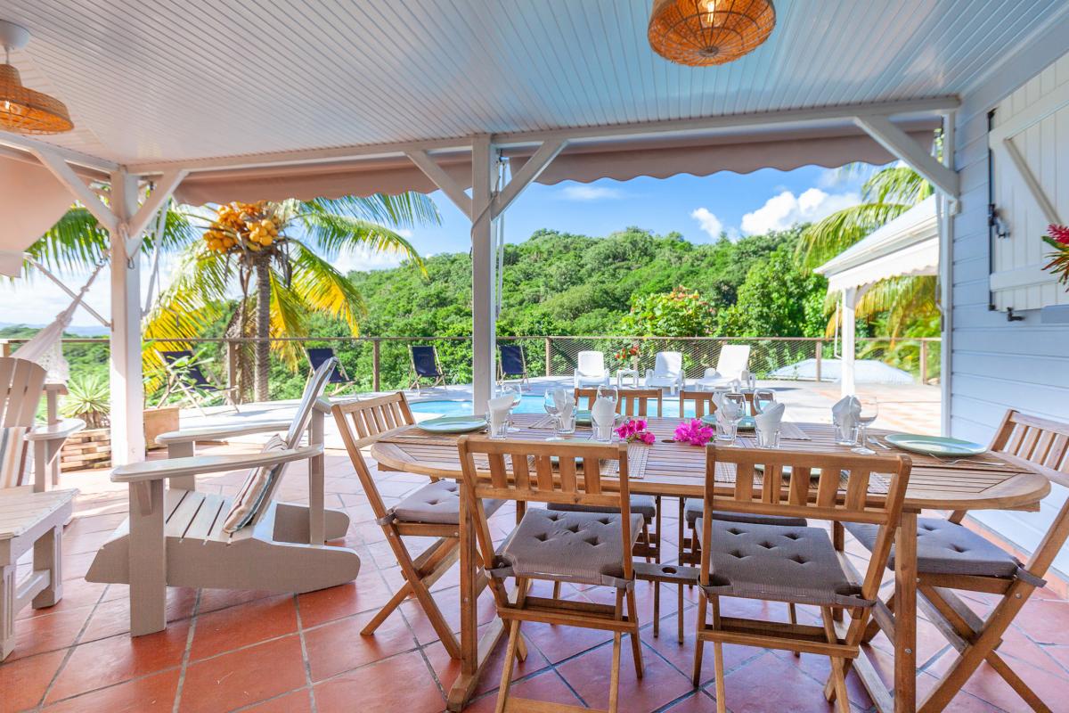 Location villa piscine vue mer Martinique villa