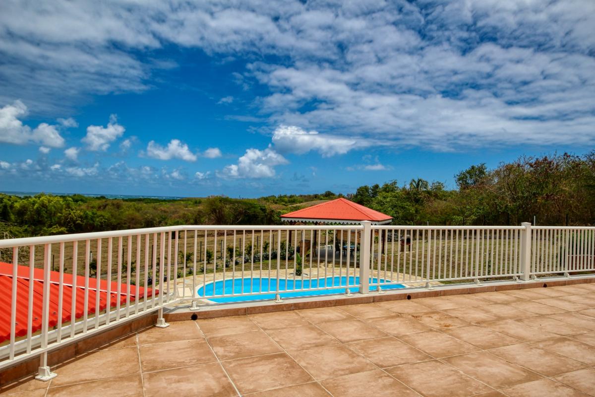 Location Villa Martinique terrasse avec vue dégagée