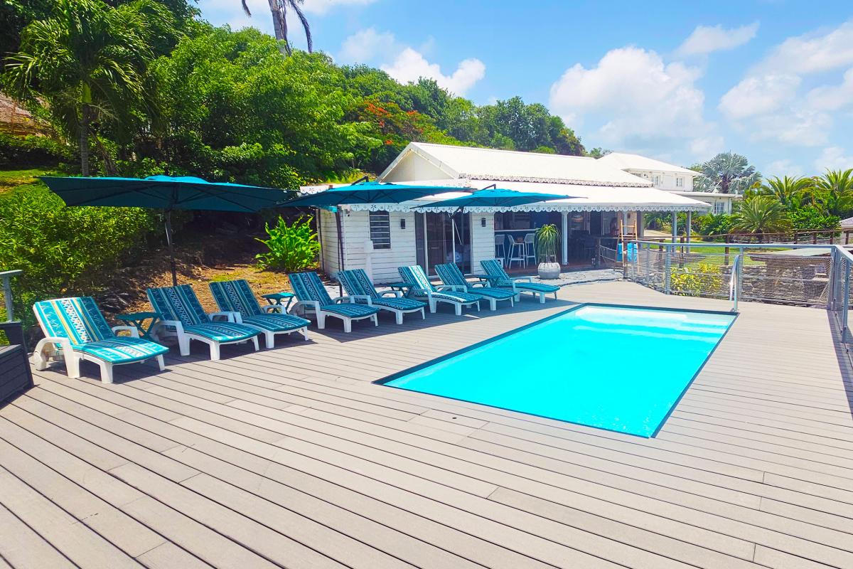 location de villa les pieds dans l'eau 8 personnes vue ponton