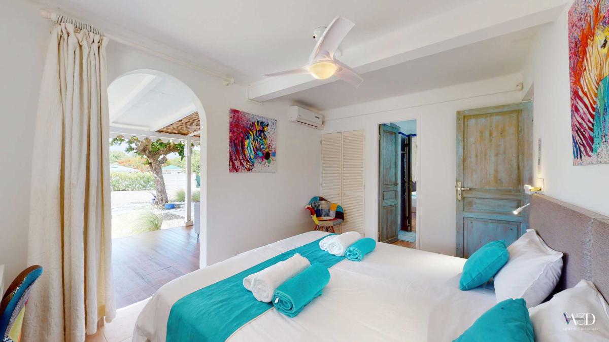 19 Location villa Vauclin chambre 1 terrasse et salle d'eau