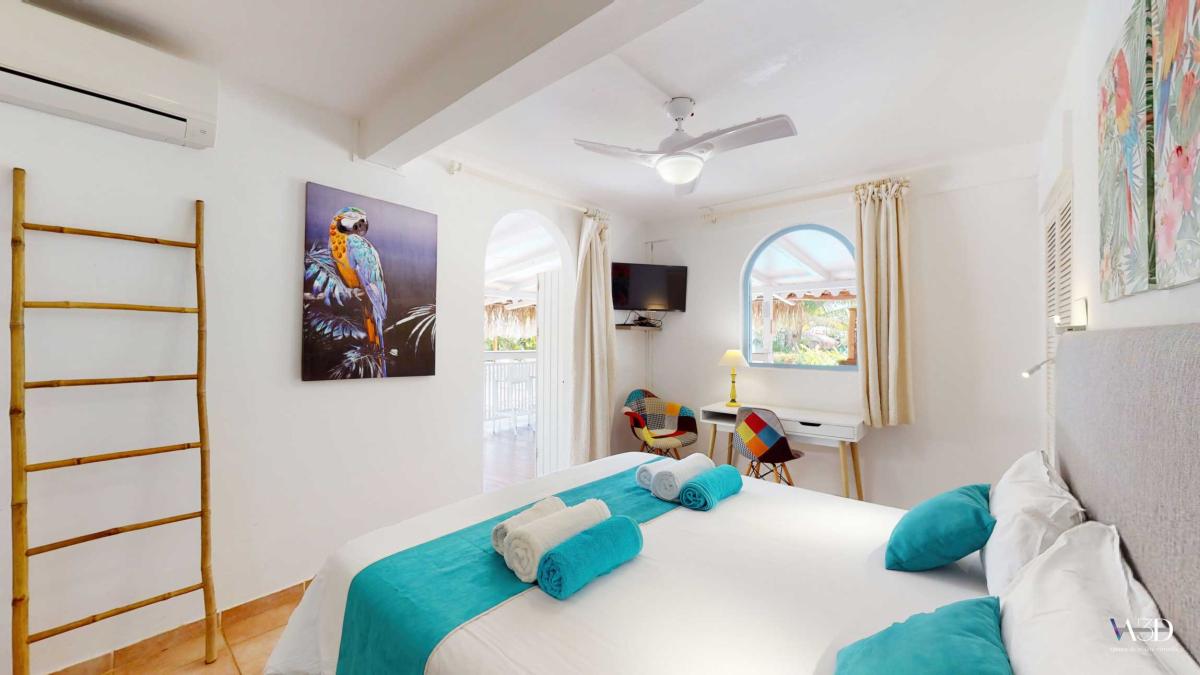 27 Location villa Vauclin chambre 3 fenêtre ouverte