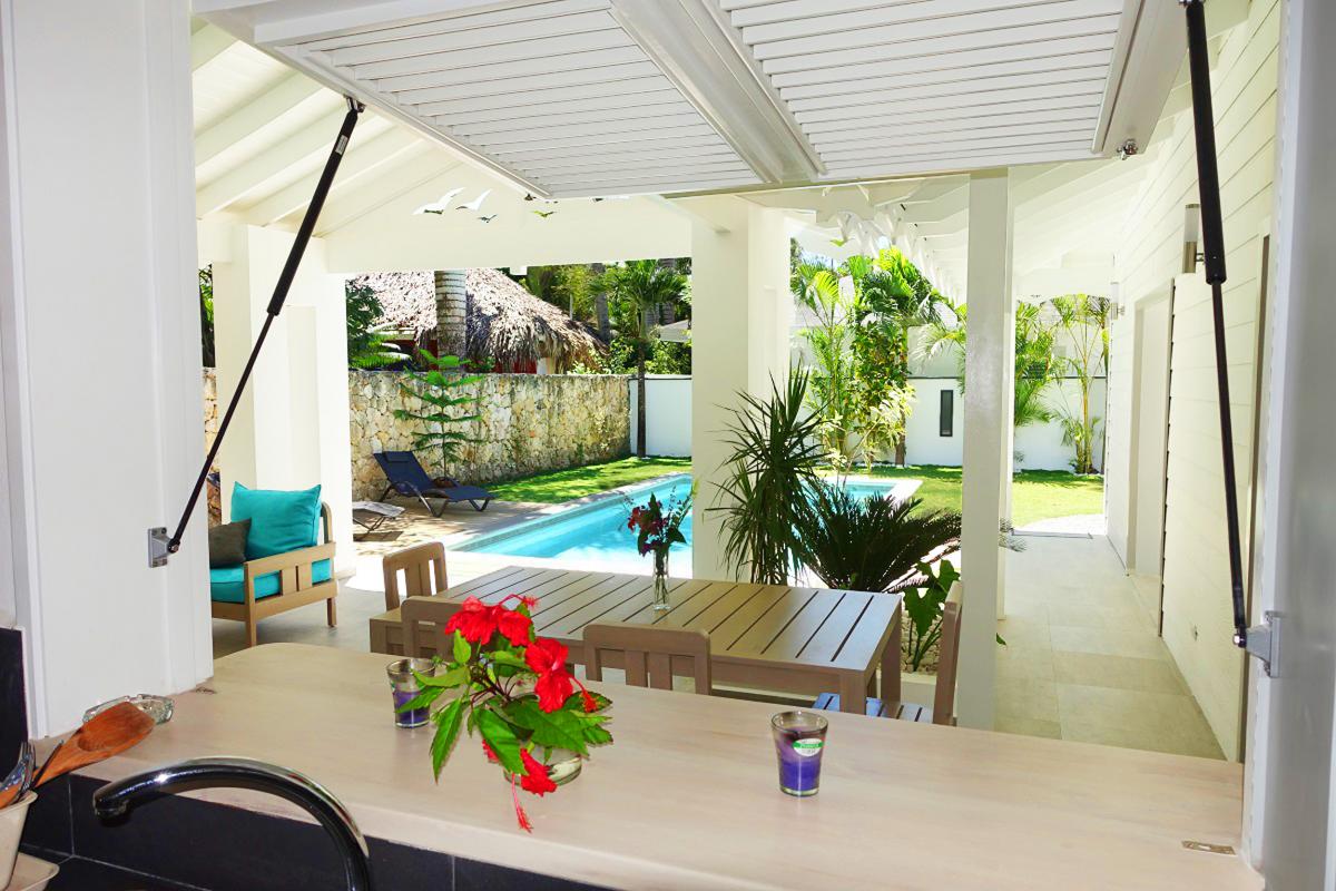 Location villa Las Terrenas - Le coin bar de la terrasse
