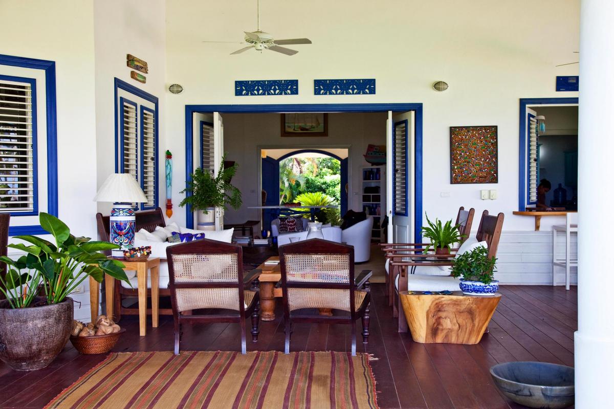 Location villa Las Terrenas - Le salon de la terrasse