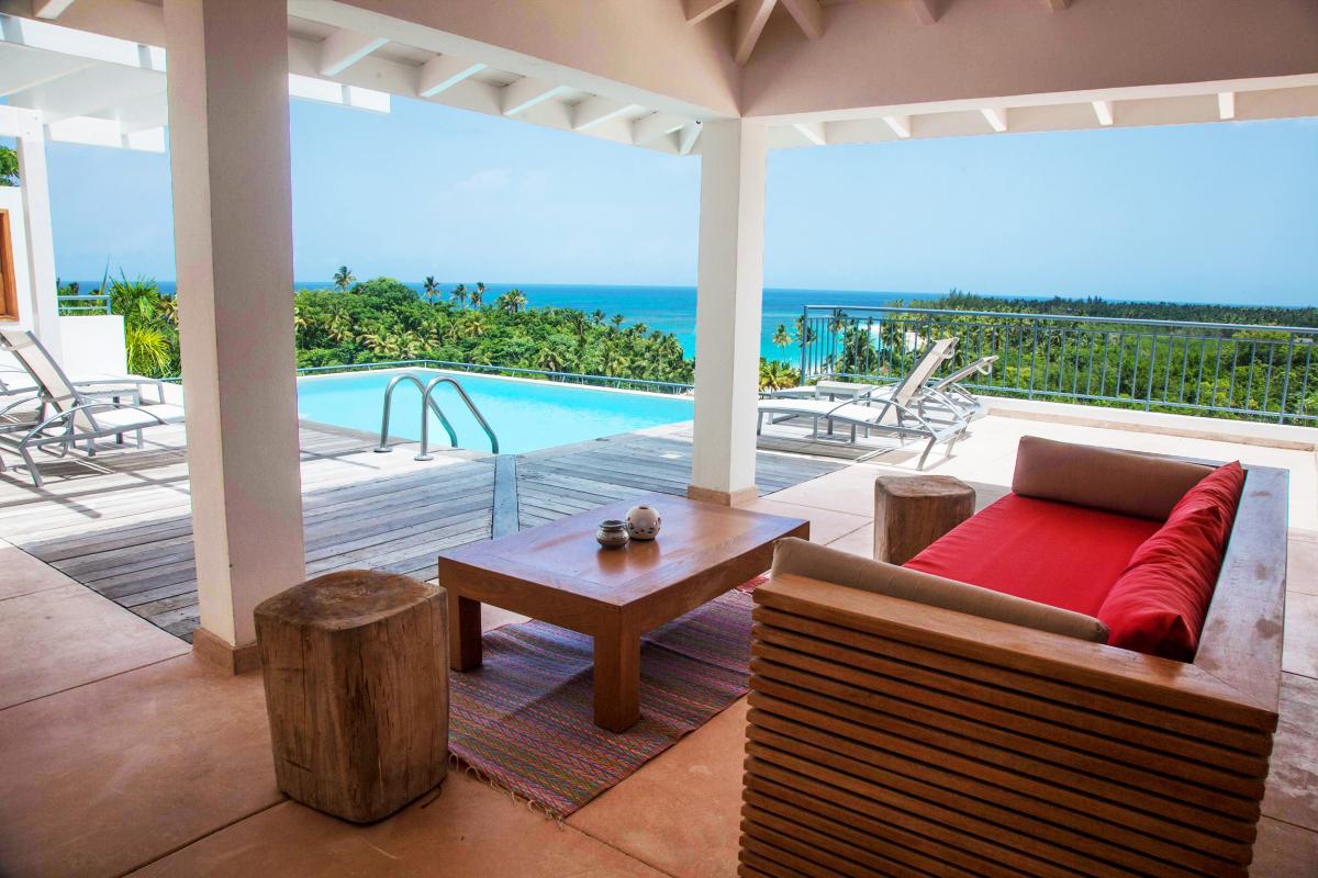 Location villa Las Terrenas - La terrasse de la chambre 1