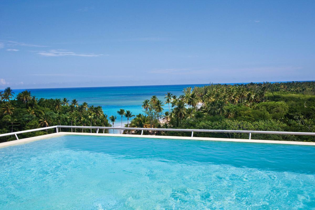 Location villa Las Terrenas - La vue de la piscine de la chambre 1