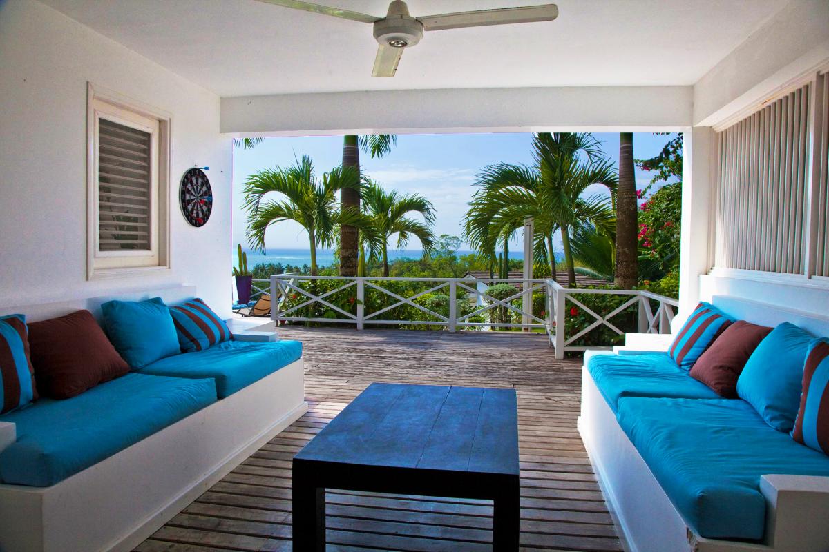 Location villa Las Terrenas - La terrasse de la chambre 2