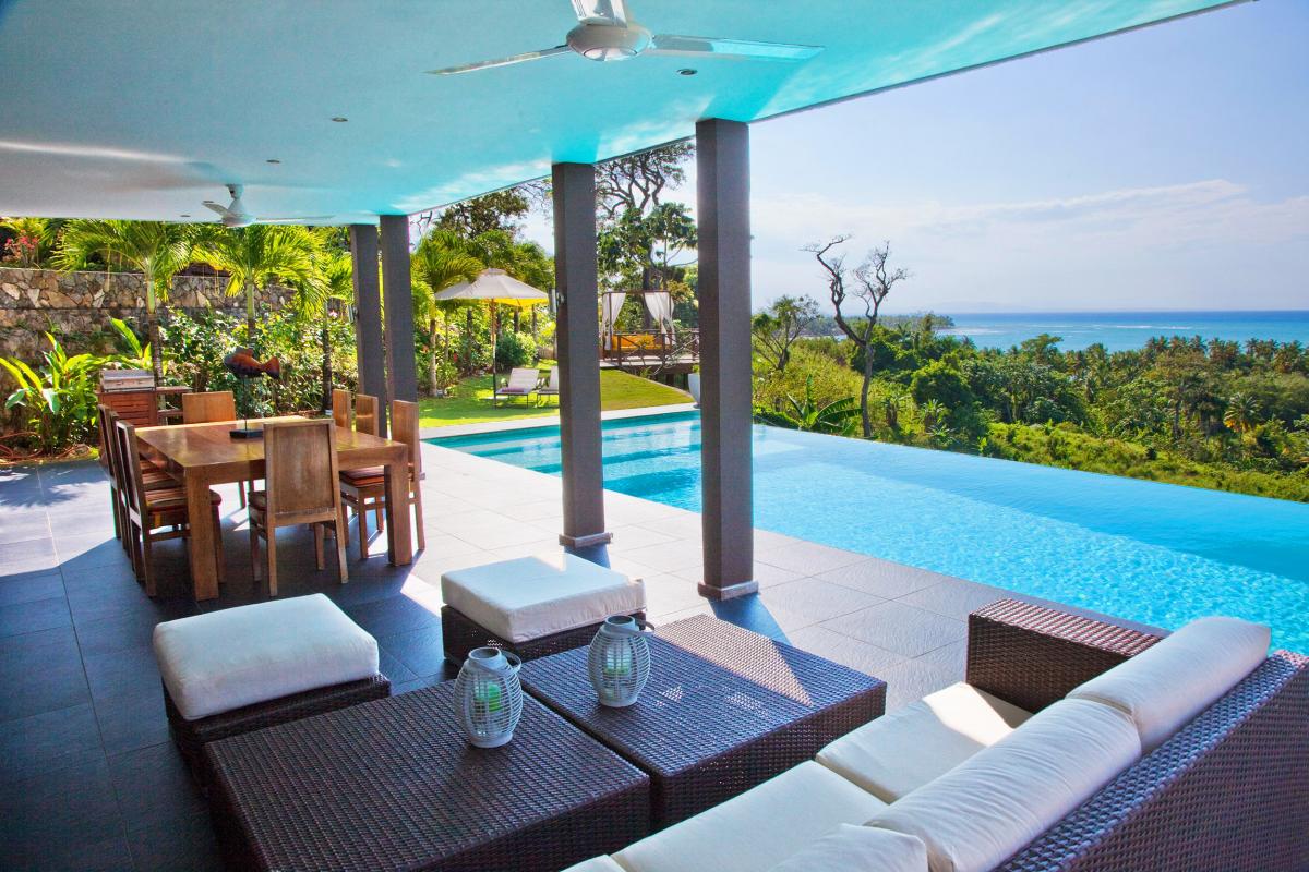 Location villa Las Terrenas - La terrasse avec piscine