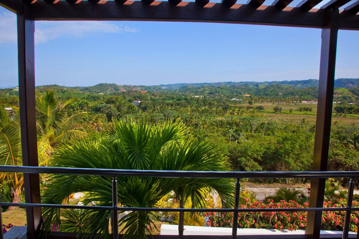 Location villa Las Terrenas - La vue depuis la terrasse de l'étage