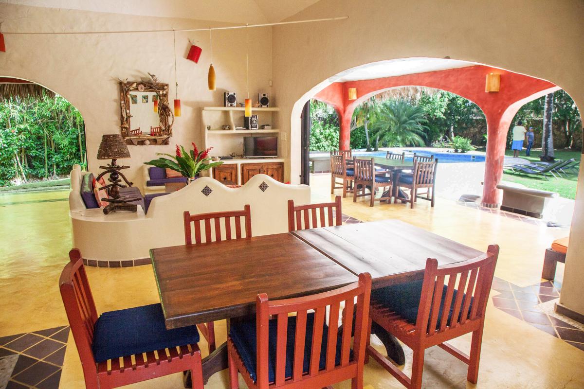 Location villa Las Terrenas - Le coin repas du séjour